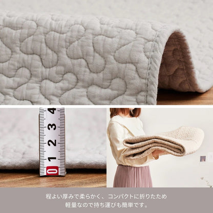 イブル キルトラグ 130x190cm ベビー用マット／ラグマット／ベッドカバー／ソファカバー 使い方いろいろ 韓国インテリア 滑り止め 洗濯可能