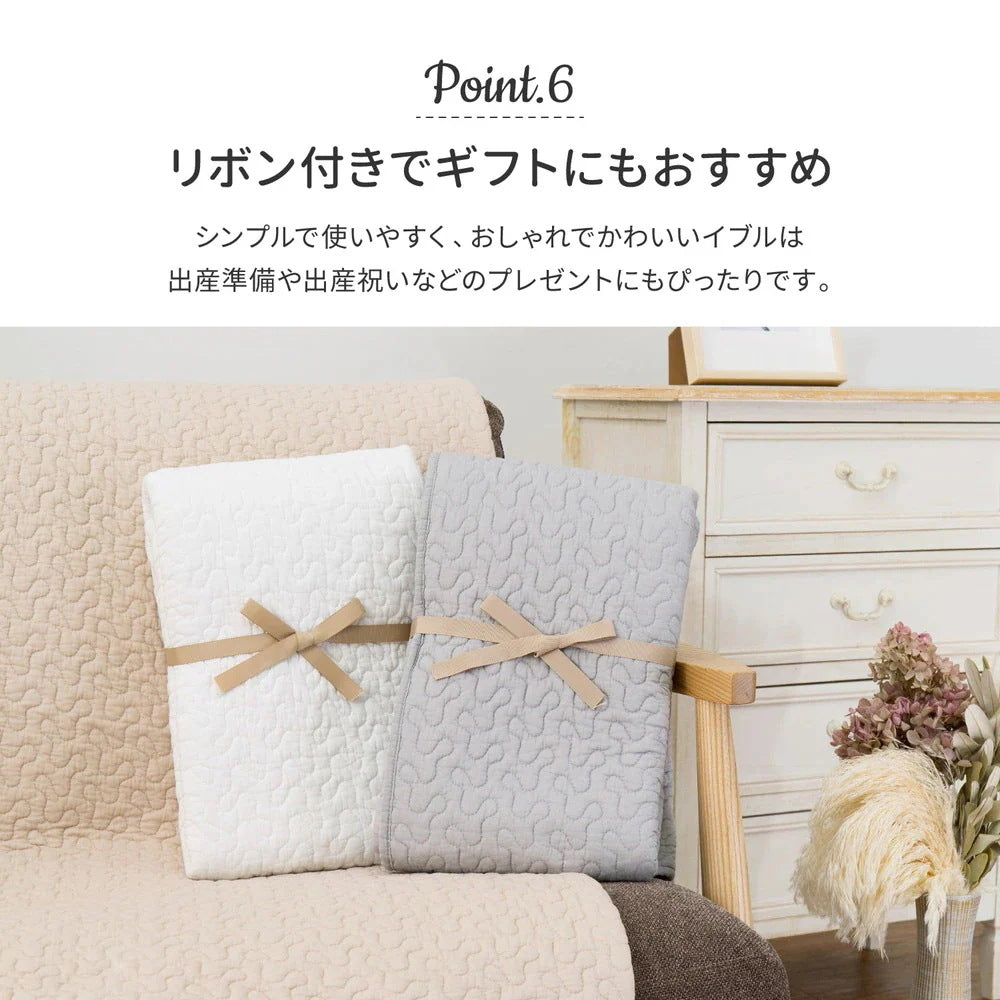 イブル キルトラグ 大型サイズ 190x240cm ベビー用マット／ラグマット／ベッドカバー／ソファカバー 使い方いろいろ 韓国インテリア 滑り止め イブル 洗濯可能