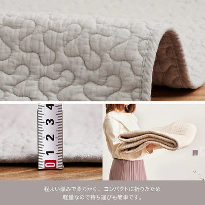 イブル キルトラグ 大型サイズ 190x240cm ベビー用マット／ラグマット／ベッドカバー／ソファカバー 使い方いろいろ 韓国インテリア 滑り止め イブル 洗濯可能