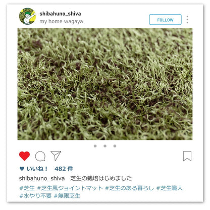 自宅でアウトドア 芝生風 ジョイントマット 大判 60x60cm 18枚セット 柔らか素材 フリーカット可能 8mm厚