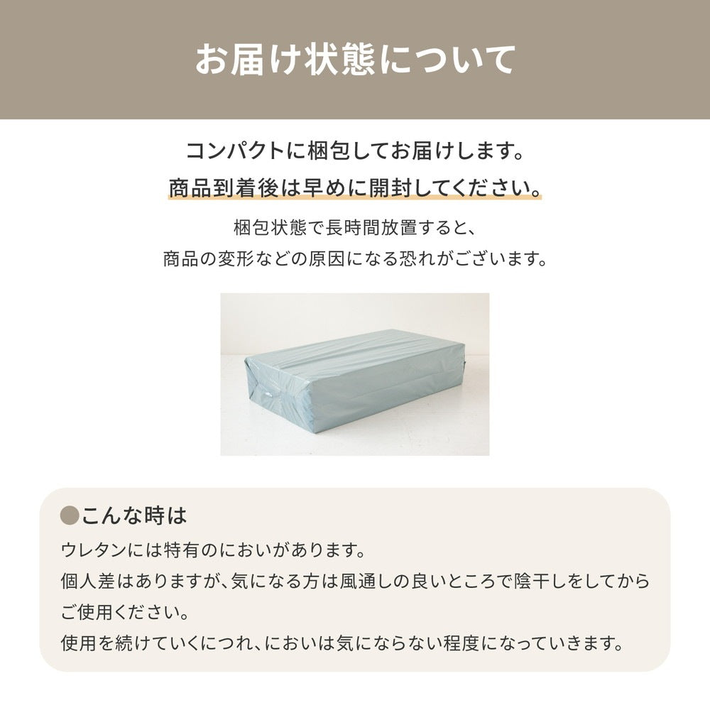 折りたたみ 簡易マットレス 小さめシングルサイズ 91x192cm 厚さ4mm お試し用 マットレストッパー 来客用として 日本製