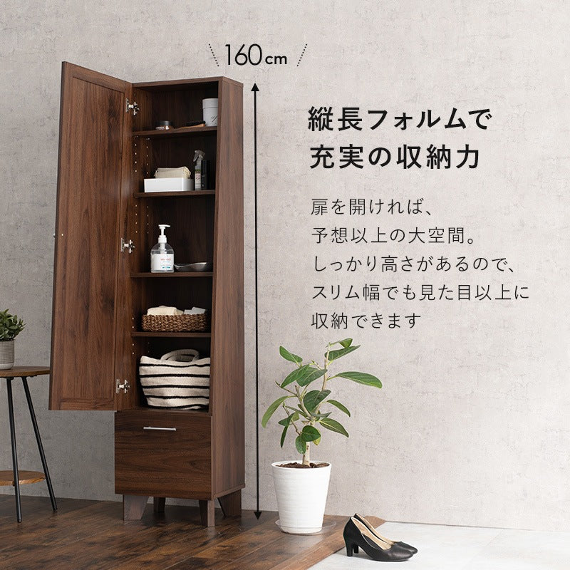 全身ミラー付き 収納ラック 幅38cm スリム 姿見 リビングにも寝室にも シェルフ