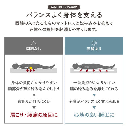 ロフトベッド + マットレスセット 垂直ハシゴ 子供部屋 ロータイプ 収納スペース