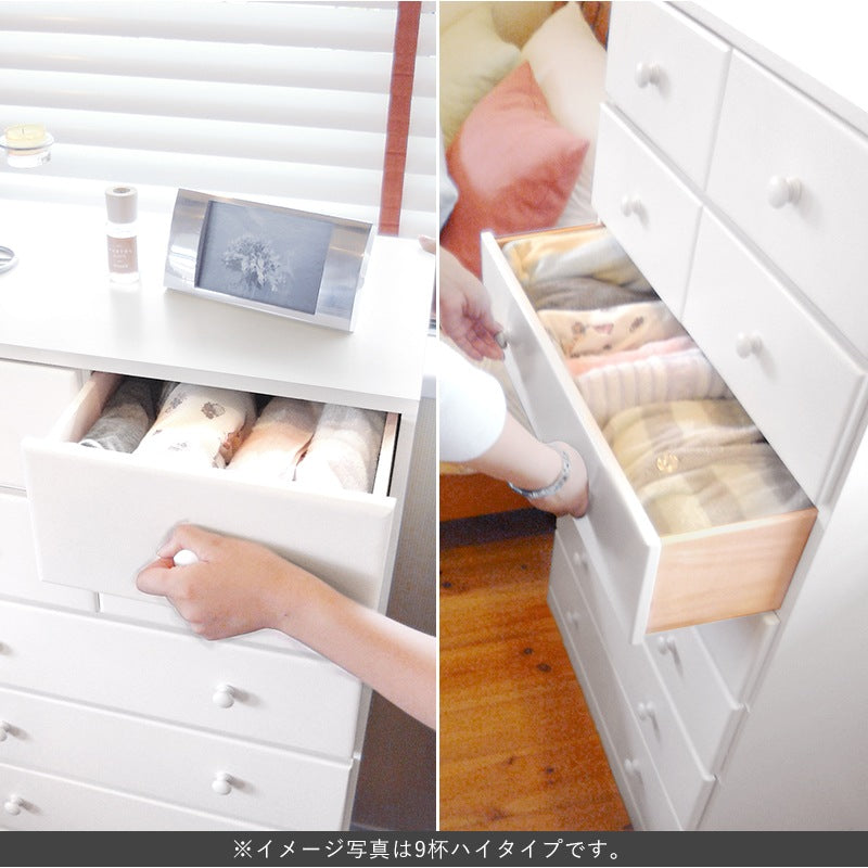 チェスト 桐たんす 幅60cm 引き出し7杯 ミドルタイプ 洋服タンス 衣類収納