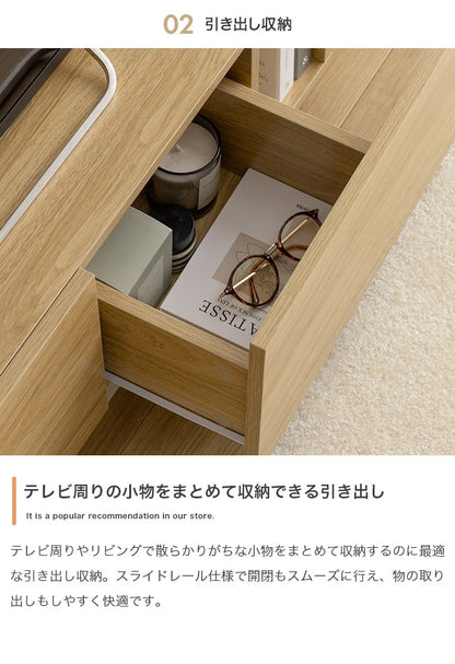 テレビ台 ローボード 幅100cm ノイズレス 3タイプ収納 スタイリッシュ シンプルモダン