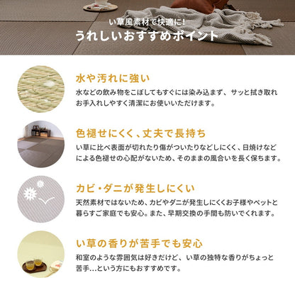 置き畳 6枚（1枚あたり65x65cm） い草風 プレイマット 和風コーナー 軽量でラクラク移動