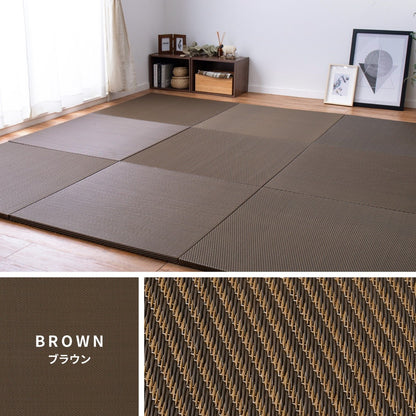 置き畳 6枚（1枚あたり65x65cm） い草風 プレイマット 和風コーナー 軽量でラクラク移動