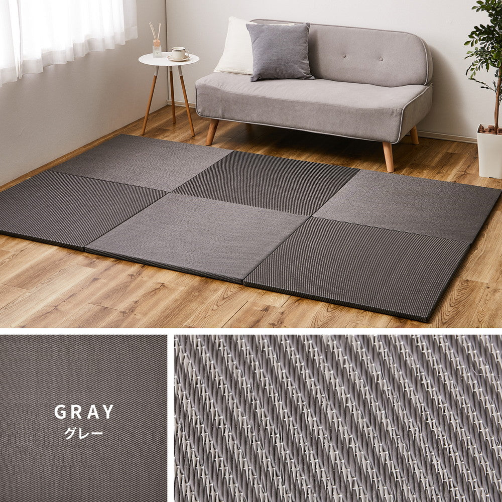 置き畳 6枚（1枚あたり65x65cm） い草風 プレイマット 和風コーナー 軽量でラクラク移動