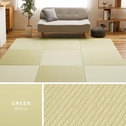 置き畳 9枚（1枚あたり65x65cm） い草風 プレイマット 和風コーナー 軽量でラクラク移動