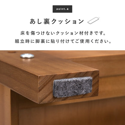 天然木ラック 幅60cm 高さ120cm オープン収納ラック 高さ調整 シェルフ
