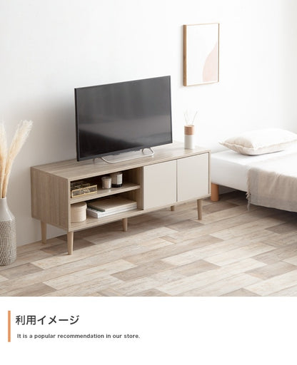 テレビ台 幅110cm ローボード シンプル 可動棚 コンパクト 背面コード穴 サイドボード
