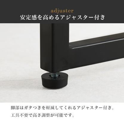 コンクリート柄 ソファサイドテーブル 幅45cm 重厚感 ナイトテーブル 軽量 スチール脚