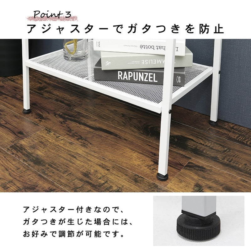 オープン収納ラック 幅59cm くすみカラー 棚 スチールラック