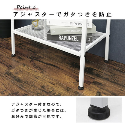 オープン収納ラック 幅59cm くすみカラー 棚 スチールラック