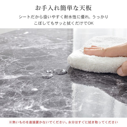 大理石調 ネストテーブル 大小 テーブル2点セット 円形 ローテーブル