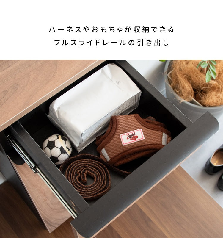 ドッグラック 幅33cm 犬用品 収納 スリムラック 左右取り付け可能