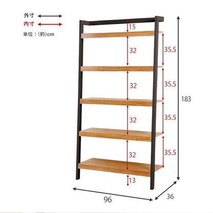 壁面収納ラック 幅96cm オープンラック 壁に固定可能 シェルフ 棚