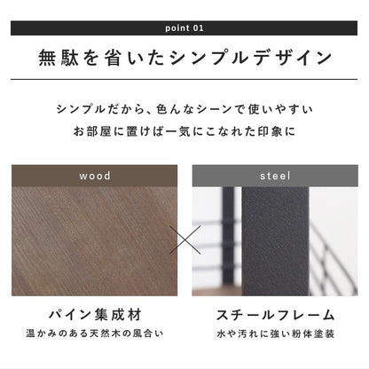 マルチワゴン 棚 キャスター付き キッチンワゴン ベビーワゴン デスクサイドラック