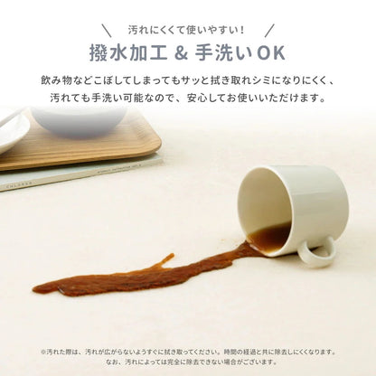洗える 低反発ラグ 円形 ふんわり 直径185cm なめらか メレンゲタッチ 厚さ約20mm 撥水加工