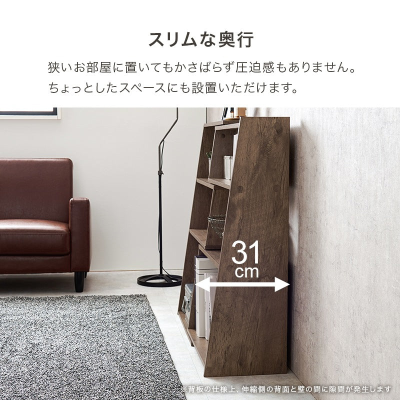 伸縮ラック 幅60-100cm オープンラック 棚 コーナー変形 シンプル