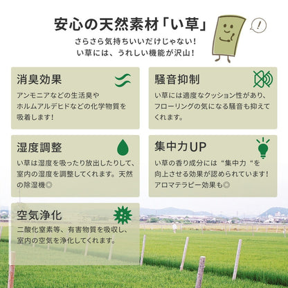 い草カーペット 和室 フリーカット 江戸間2帖（174x174cm） 補修テープ付き 部屋に合わせたカット可能