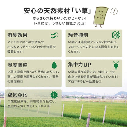 い草カーペット 和室 フリーカット 江戸間3帖（174x261cm） 補修テープ付き 部屋に合わせたカット可能
