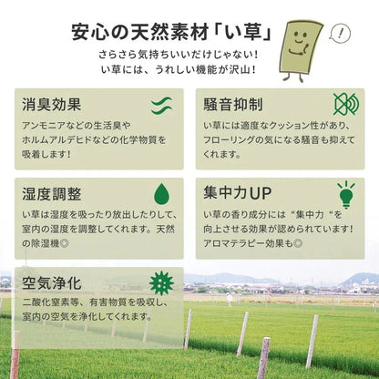 い草カーペット 和室 フリーカット 江戸間8帖（352x352cm） 補修テープ付き 部屋に合わせたカット可能
