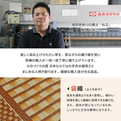 国産 い草ラグ 191x250cm 上敷き 湿度調整