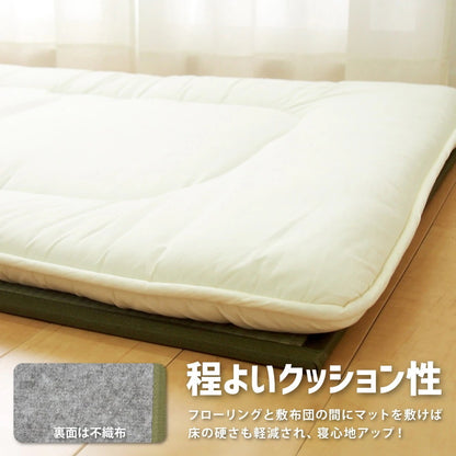 折りたためる 畳マットレス D ダブル 140x200cm 置き畳 い草