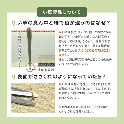 折りたためる 畳マットレス D ダブル 140x200cm 置き畳 い草
