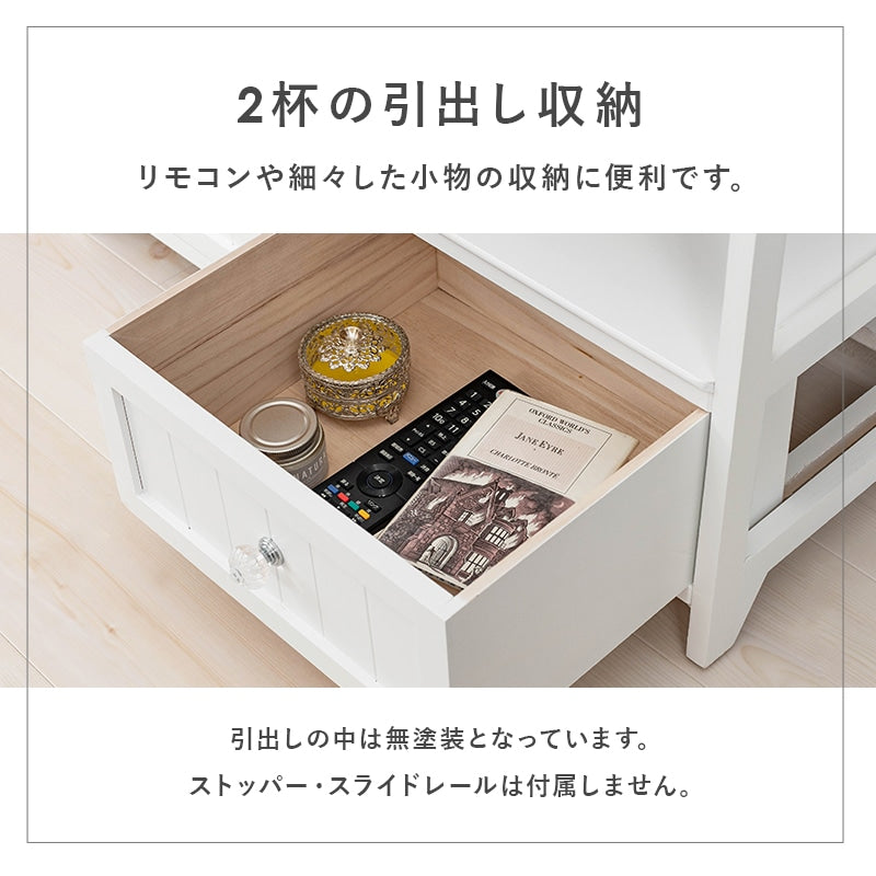 桐 テレビ台 ローボード 幅72cm クリスタル調取っ手 32インチまで対応 完成品