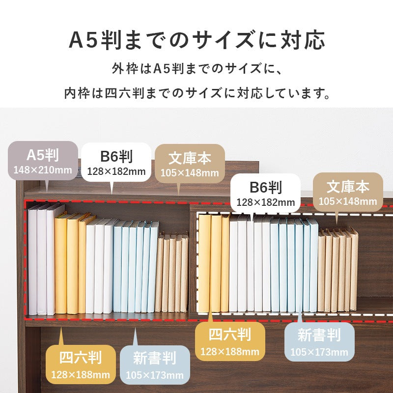 後付けヘッドボード 伸縮 シングル～クイーンサイズまで対応 コンセント付き 単品で本棚としても使用可能