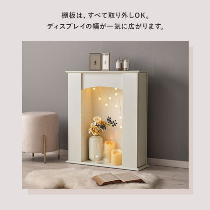 マントルピース 3段タイプ 隠し収納ラック 高さ80cm 奥行スリム20cm