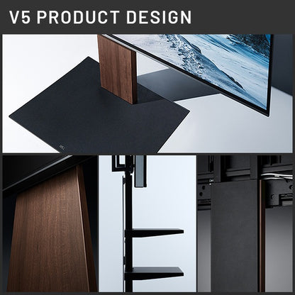 インテリアTVスタンド　WALL V5 ロータイプ+棚板レギュラーサイズセット 32-80インチまで対応