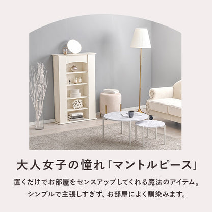 マントルピース 5段タイプ 隠し収納ラック 高さ112cm 奥行スリム20cm