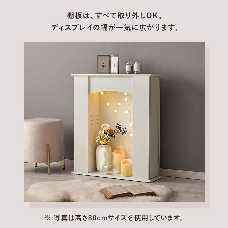 マントルピース 5段タイプ 隠し収納ラック 高さ112cm 奥行スリム20cm