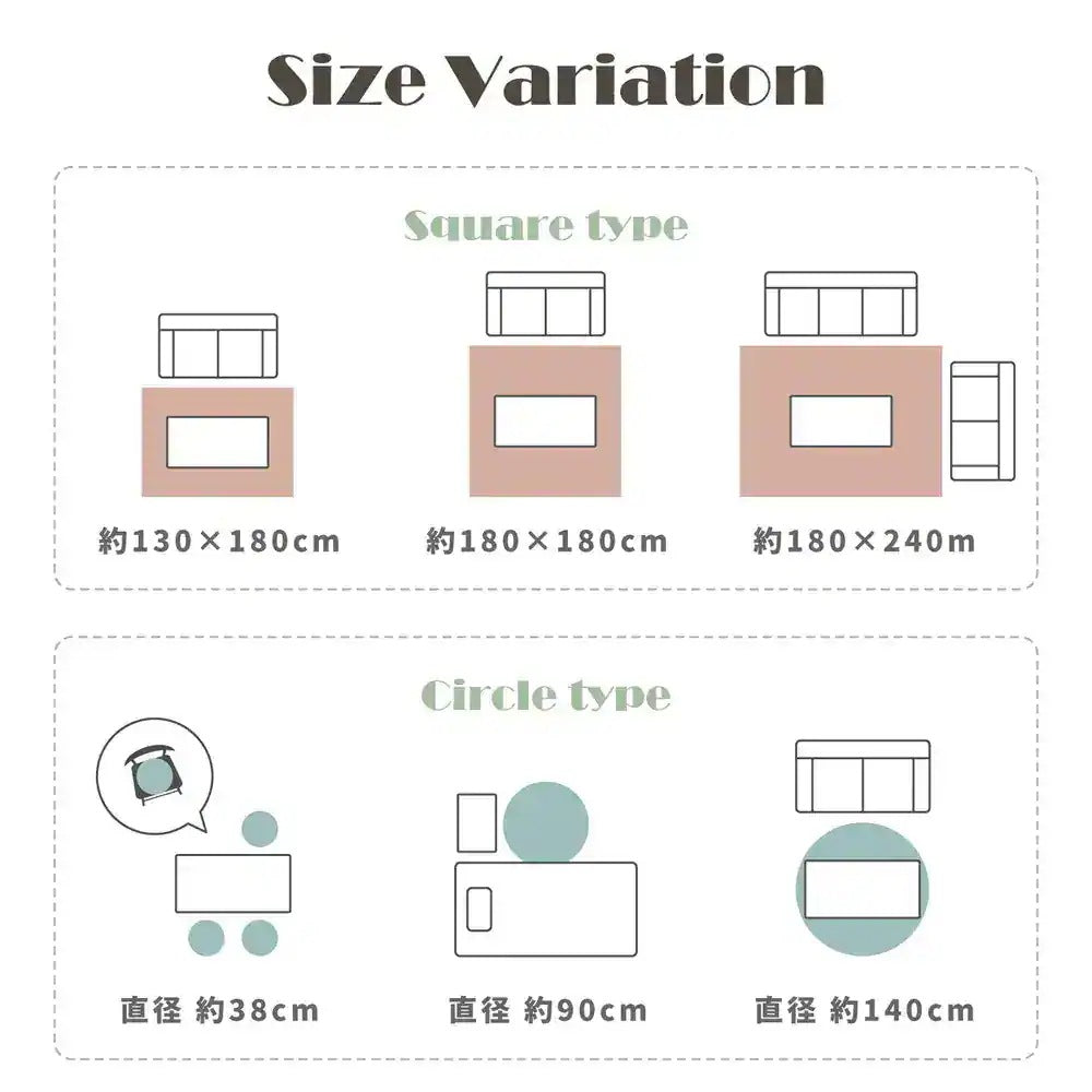 ラビットファータッチラグ 直径約140cm ふわふわ極上タッチ 8mmウレタン