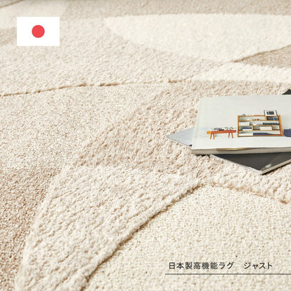 日本製 高機能ラグ 130x190cm 防ダニ／抗菌防臭／抗ウィルス／アレル物質低減／消臭 オールシーズン