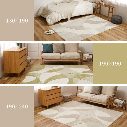 日本製 高機能ラグ 130x190cm 防ダニ／抗菌防臭／抗ウィルス／アレル物質低減／消臭 オールシーズン