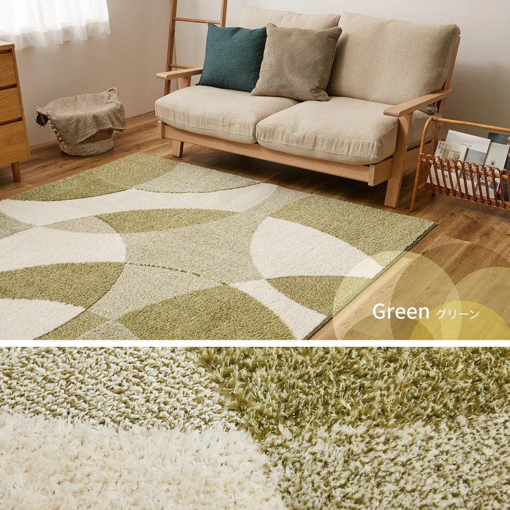 日本製 高機能ラグ 190x190cm 防ダニ／抗菌防臭／抗ウィルス／アレル物質低減／消臭 オールシーズン