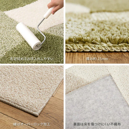 日本製 高機能ラグ 190x240cm 防ダニ／抗菌防臭／抗ウィルス／アレル物質低減／消臭 オールシーズン
