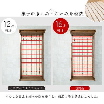 スペース活用 ロフトベッド 高耐久 ロータイプ 天然木 ベッド下の高さ76.5cm 子供用 キッズ