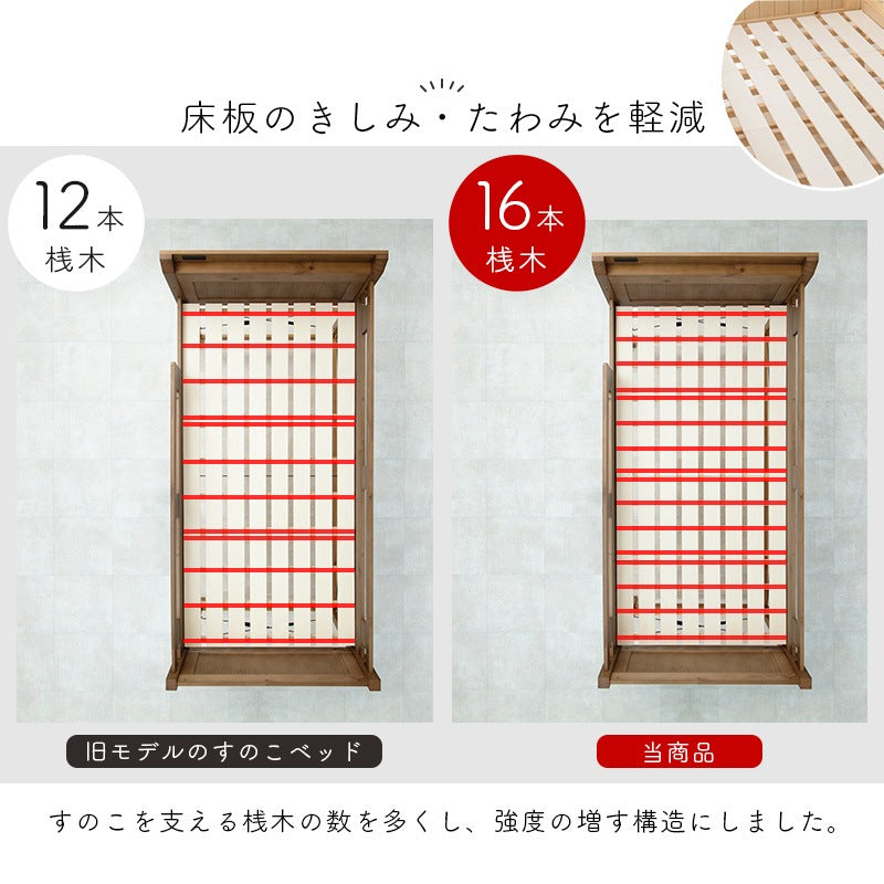 スペース活用 ロフトベッド 高耐久 ロータイプ 天然木 ベッド下の高さ113cm 子供用 キッズ