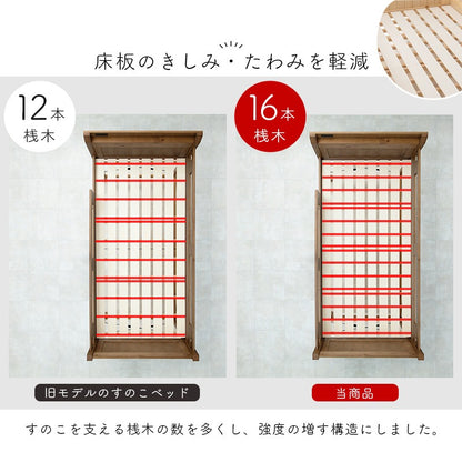 スペース活用 ロフトベッド 高耐久 ロータイプ 天然木 ベッド下の高さ113cm 子供用 キッズ