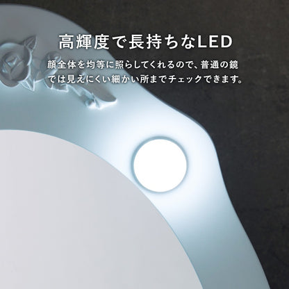 三面鏡 LED女優ドレッサー + スツールセット 3色切替 アンティークテイスト 収納多数
