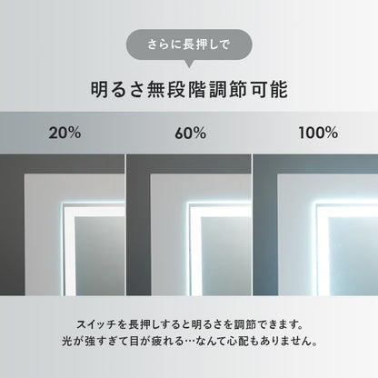 伸縮 LED 女優コスメワゴン 収納時はサイドテーブル 大容量収納 ミラー角度調整 メイクボックス 半完成品