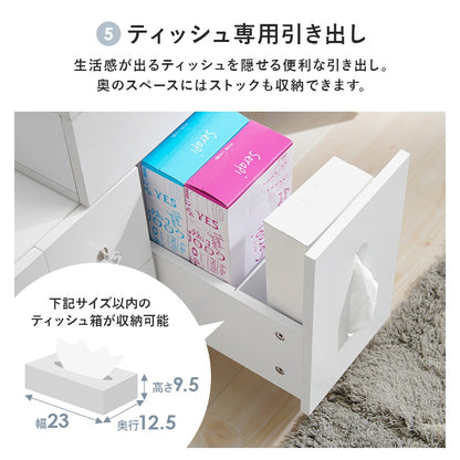 伸縮 LED 女優コスメワゴン 収納時はサイドテーブル 大容量収納 ミラー角度調整 メイクボックス 半完成品