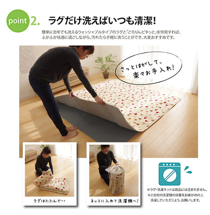 手持ちのラグをボリュームアップ 滑り止めウレタンシート 170x170cm フリーカット 丸洗い可能