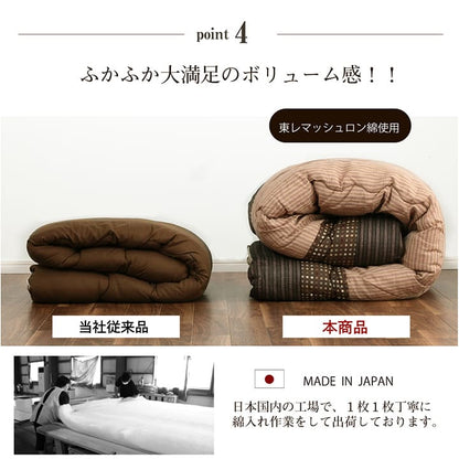 こたつ掛け布団 （対応テーブルサイズ80x120cm―90x120cm） 長方形 ふっくらボリューム 布団サイズ205x245cm 和モダン 和室／洋室