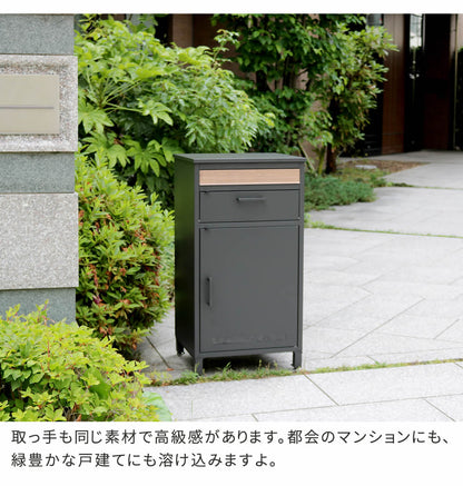 宅配ボックス付 ポスト 高級感 シンプル 大容量 郵便受け 据置型